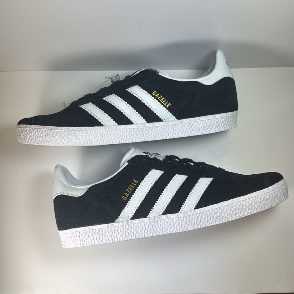 Adidas Gazelle Black and White Sneakers Size 7Y Big Kid Sneakers Shoes - Picture 6 of 12